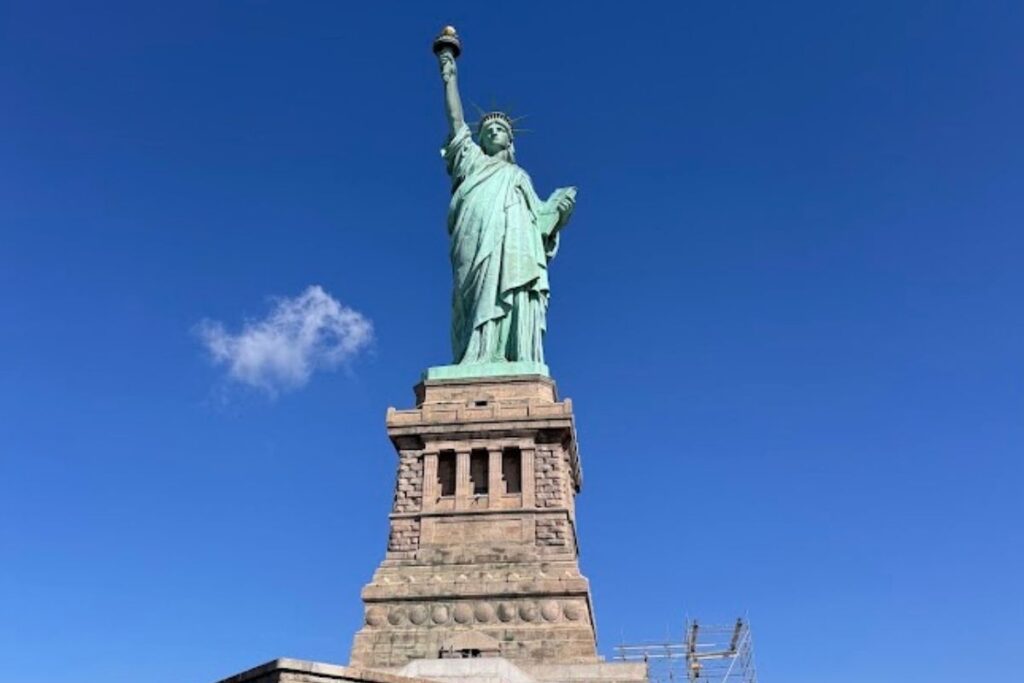 statue of liberty and ellis island - original photo