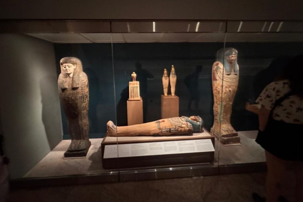 Sarcophagi on the Egyptian wing - original photo